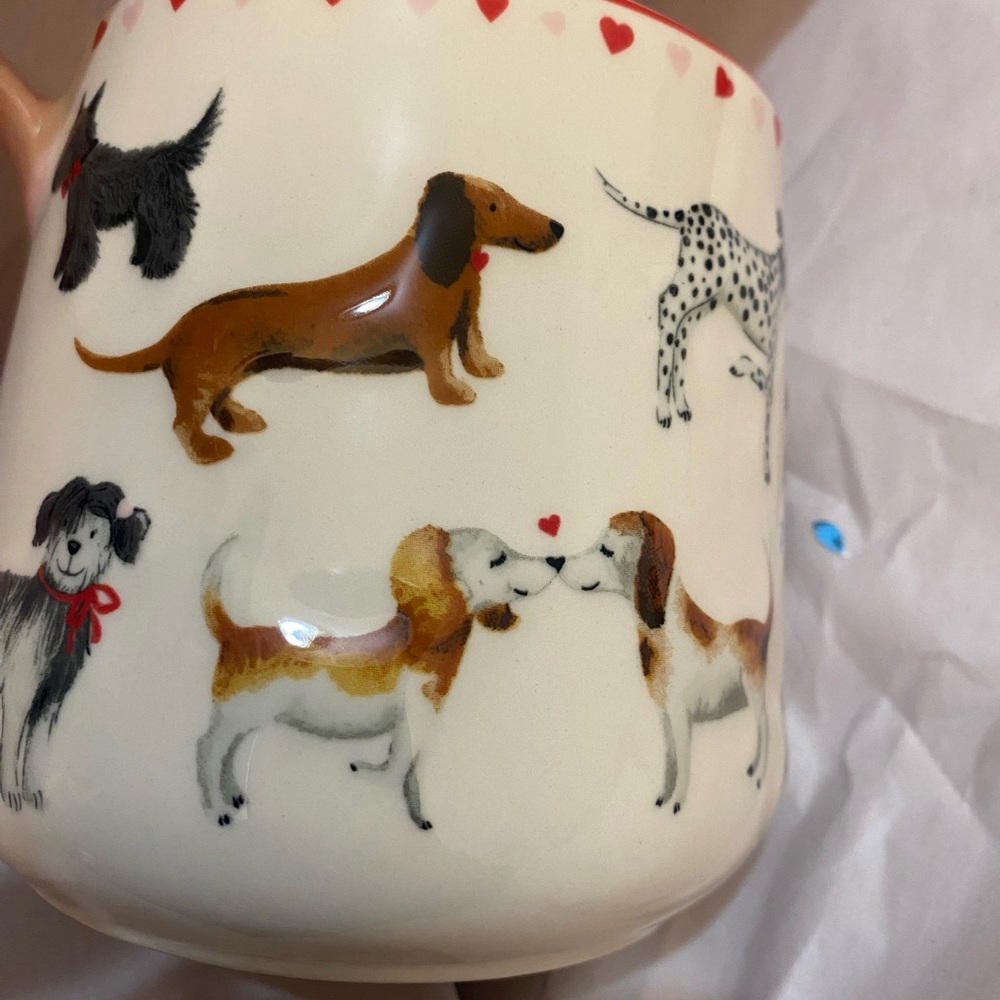 Valentine dog mug ceramic